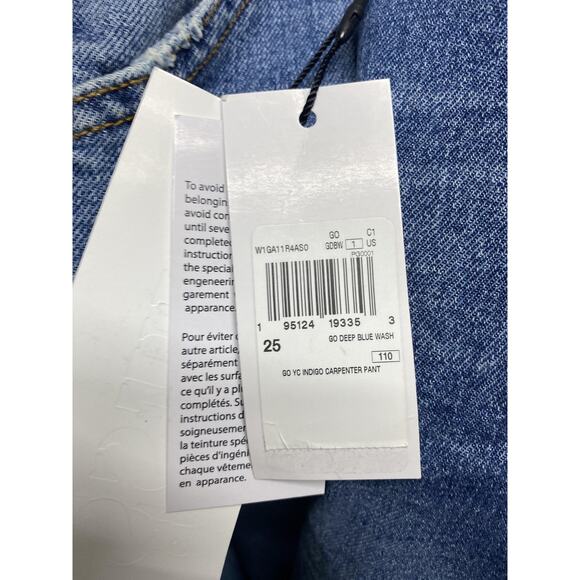 Guess Originals Jeans Womens 25 Blue Carpenter Pant GO Deep Blue Wash Denim - Picture 16 of 16